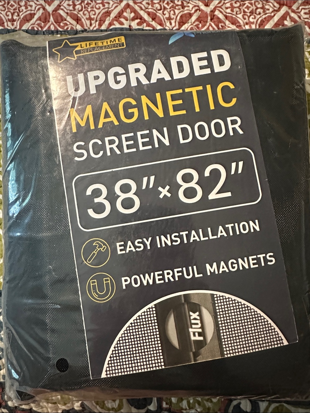 Upgraded Magnetic Screen Door - Black